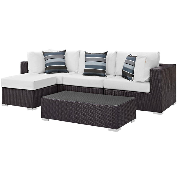 Modway Furniture Outdoor Seating Sets EEI-2362-EXP-WHI-SET IMAGE 1