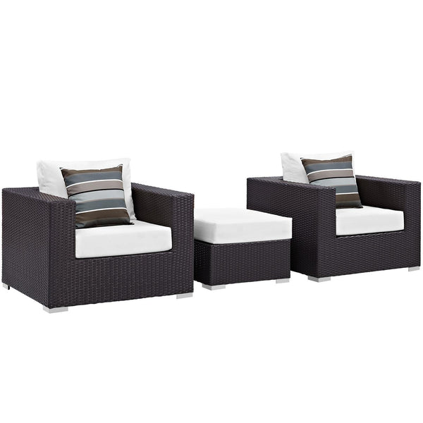 Modway Furniture Outdoor Seating Sets EEI-2363-EXP-WHI-SET IMAGE 1