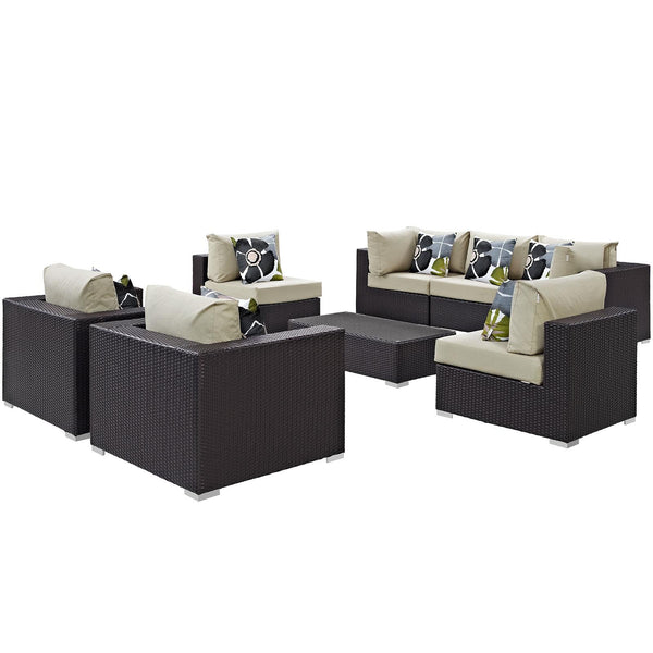 Modway Furniture Outdoor Seating Sets EEI-2368-EXP-BEI-SET IMAGE 1