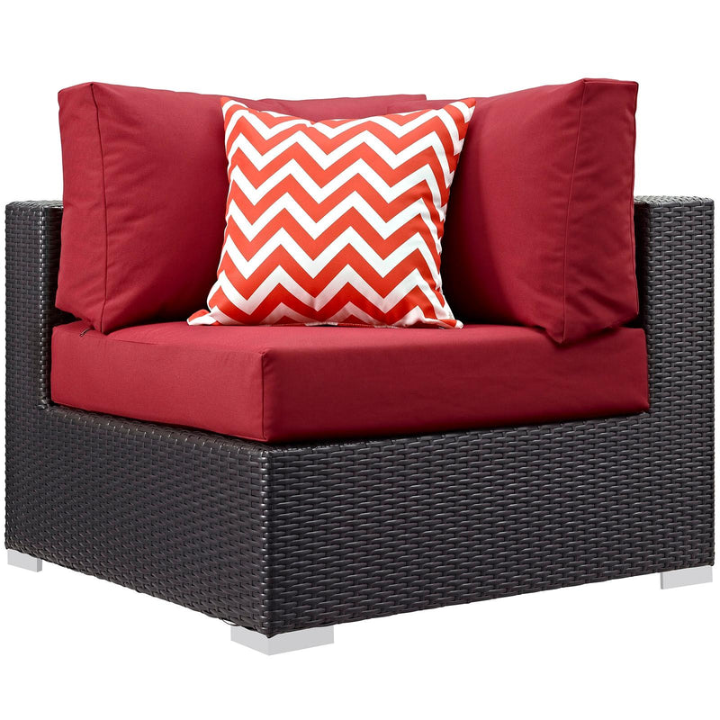 Modway Furniture Outdoor Seating Sets EEI-2370-EXP-RED-SET IMAGE 2