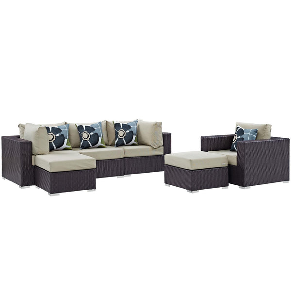 Modway Furniture Outdoor Seating Sets EEI-2372-EXP-BEI-SET IMAGE 1