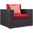 Modway Furniture Outdoor Seating Sets EEI-2372-EXP-RED-SET IMAGE 2