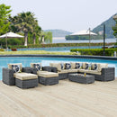 Modway Furniture Outdoor Seating Sets EEI-2396-GRY-BEI-SET IMAGE 7