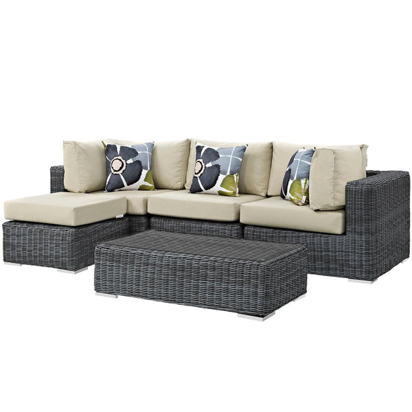 Modway Furniture Outdoor Seating Sets EEI-2398-GRY-BEI-SET IMAGE 1