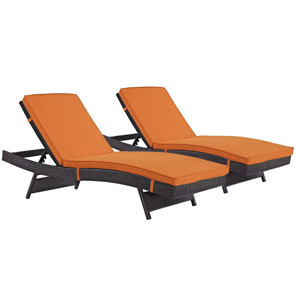 Modway Furniture Outdoor Seating Chaises EEI-2428-EXP-ORA-SET IMAGE 1