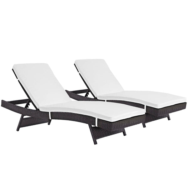 Modway Furniture Outdoor Seating Chaises EEI-2428-EXP-WHI-SET IMAGE 1