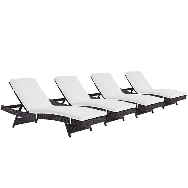 Modway Furniture Outdoor Seating Chaises EEI-2429-EXP-WHI-SET IMAGE 1