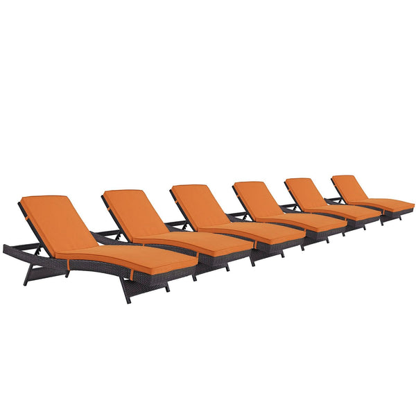 Modway Furniture Outdoor Seating Chaises EEI-2430-EXP-ORA-SET IMAGE 1