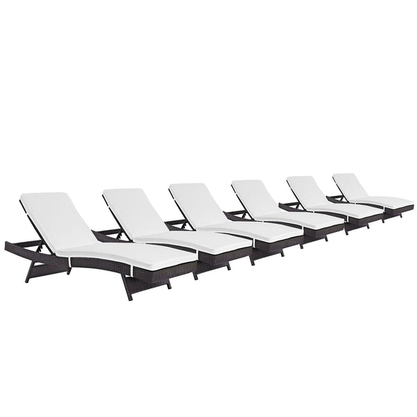 Modway Furniture Outdoor Seating Chaises EEI-2430-EXP-WHI-SET IMAGE 1