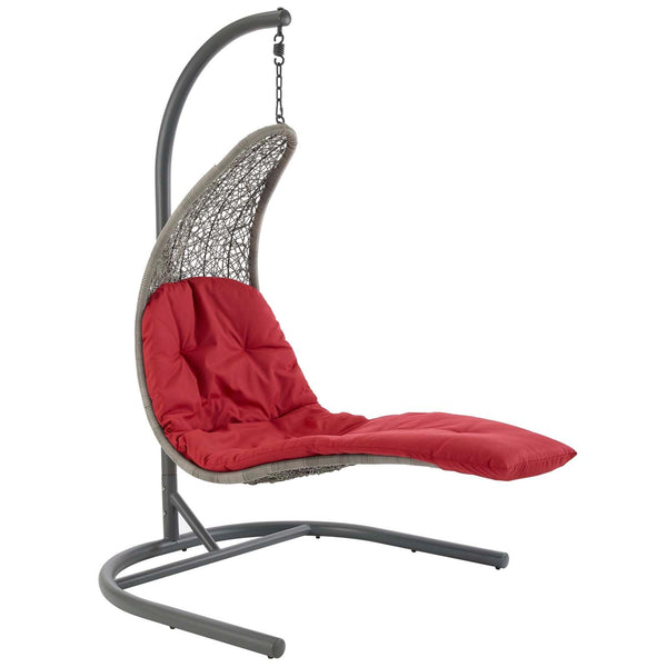 Modway Furniture Outdoor Seating Porch Swings EEI-2952-LGR-RED IMAGE 1