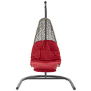 Modway Furniture Outdoor Seating Porch Swings EEI-2952-LGR-RED IMAGE 2