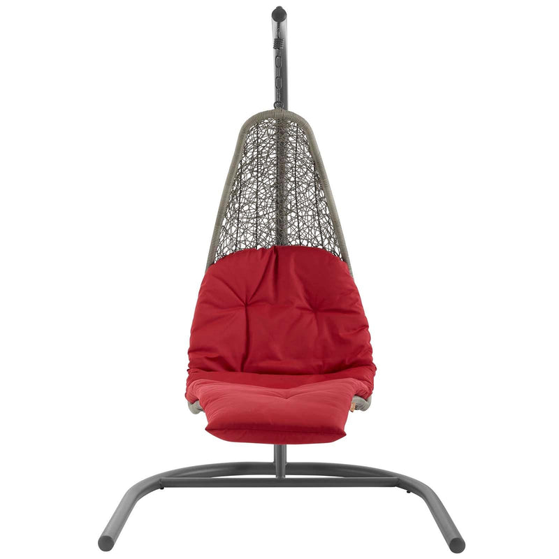 Modway Furniture Outdoor Seating Porch Swings EEI-2952-LGR-RED IMAGE 2