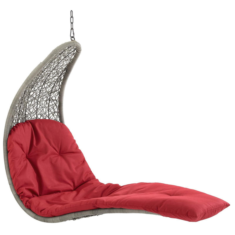 Modway Furniture Outdoor Seating Porch Swings EEI-2952-LGR-RED IMAGE 3