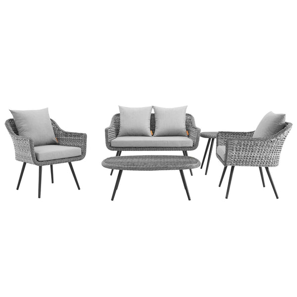 Modway Furniture Outdoor Seating Sets EEI-3178-GRY-GRY-SET IMAGE 1