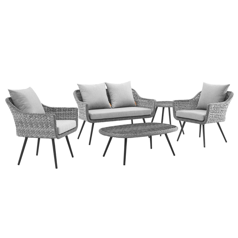 Modway Furniture Outdoor Seating Sets EEI-3178-GRY-GRY-SET IMAGE 2