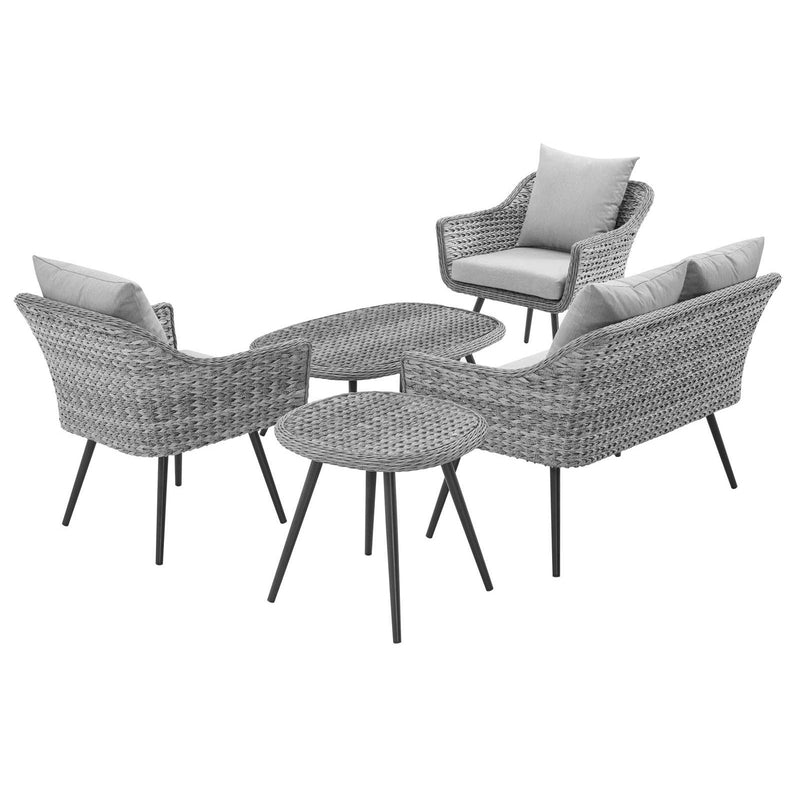 Modway Furniture Outdoor Seating Sets EEI-3178-GRY-GRY-SET IMAGE 3