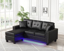 Messi reversible sectional w/LED (BLACK)