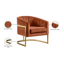 Meridian Carter Cognac Velvet Accent Chair IMAGE 7