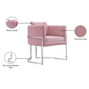 Meridian Pippa Pink Velvet Accent Chair IMAGE 4