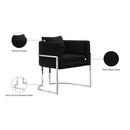 Meridian Pippa Black Velvet Accent Chair IMAGE 4