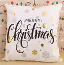 MERRY CHRISTMAS 18x18 PILLOW COVER- BLACK/SILVER/GOLD