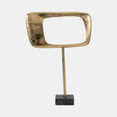 18598-02 Gold Metal/Black Marble, 20” Table Top Decor