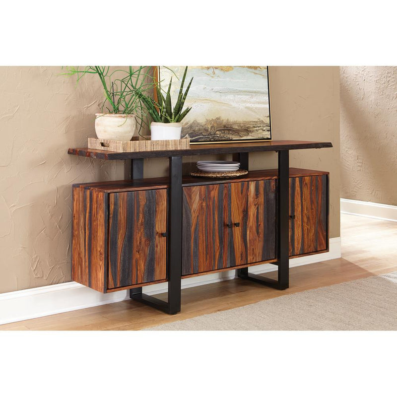 Coaster Furniture Ditman 110185 4-door Solid Wood Sideboard Buffet - Grey Sheesham IMAGE 7