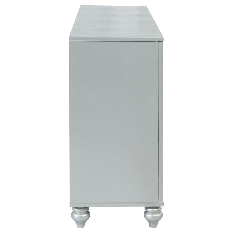  Coaster Furniture Gunnison 223213 6-Drawer Dresser - Silver Metallic IMAGE 4