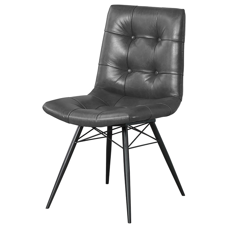  Coaster Furniture Aiken 110302 Upholstered Dining Side Chair - Charcoal IMAGE 3
