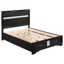 Coaster Furniture Miranda 206361F 51-inch Wood Full Storage Panel Bed - Black IMAGE 1