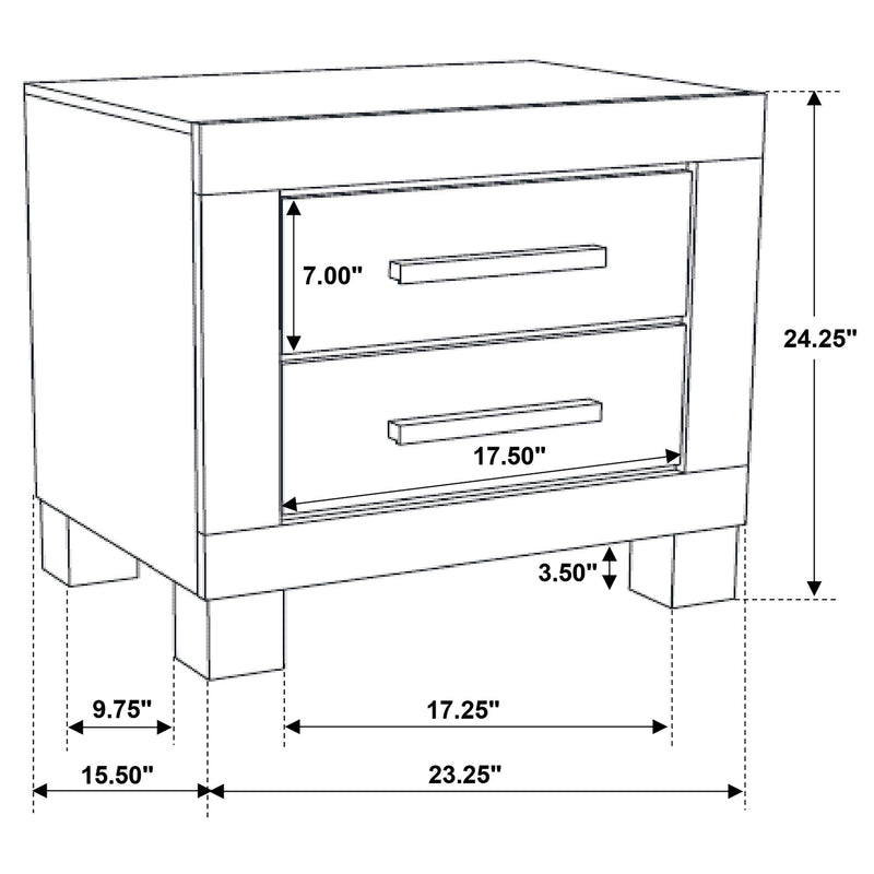  Coaster Furniture Woodmont 222632 2-Drawer Nightstand - Rustic Golden Brown IMAGE 10