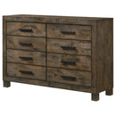  Coaster Furniture Woodmont 222633 8-Drawer Dresser - Rustic Golden Brown IMAGE 3