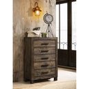  Coaster Furniture Woodmont 222635 5-Drawer Bedroom Chest - Rustic Golden Brown IMAGE 9