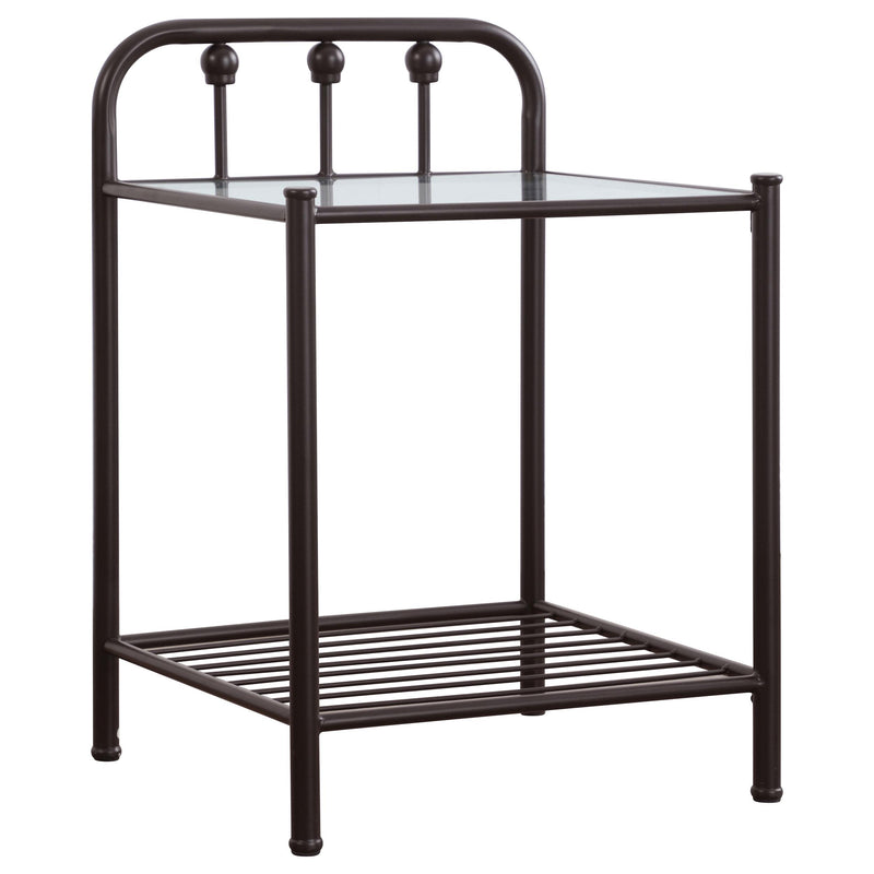 Coaster Furniture Livingston 301392 Metal 1-shelf Nightstand - Dark Bronze IMAGE 1