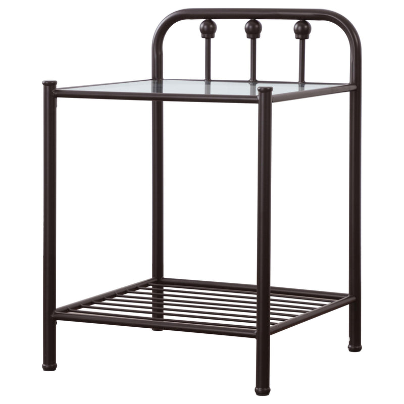 Coaster Furniture Livingston 301392 Metal 1-shelf Nightstand - Dark Bronze IMAGE 3