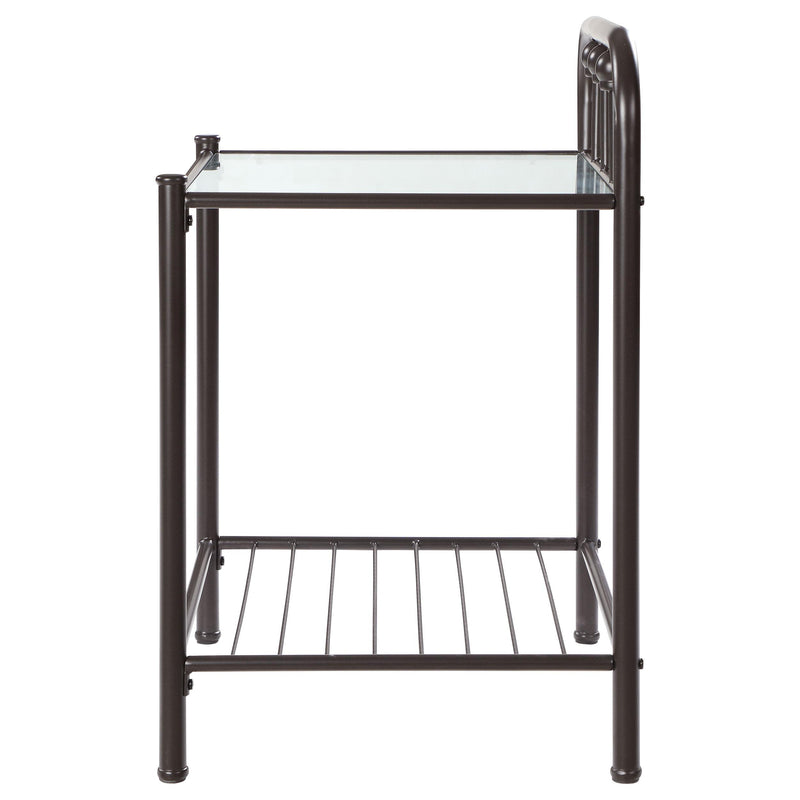 Coaster Furniture Livingston 301392 Metal 1-shelf Nightstand - Dark Bronze IMAGE 4