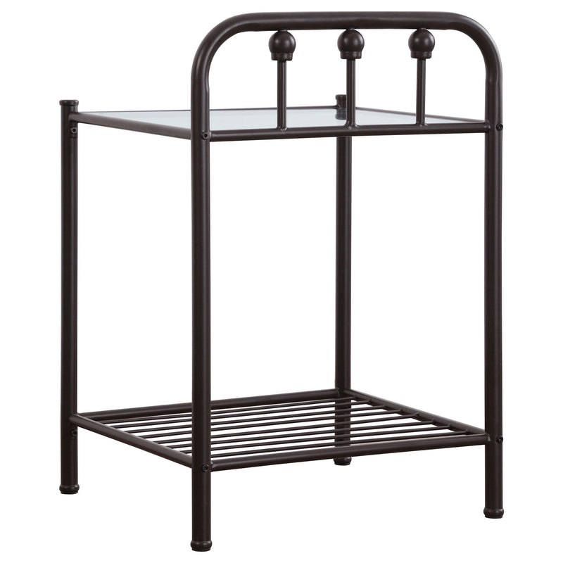 Coaster Furniture Livingston 301392 Metal 1-shelf Nightstand - Dark Bronze IMAGE 5