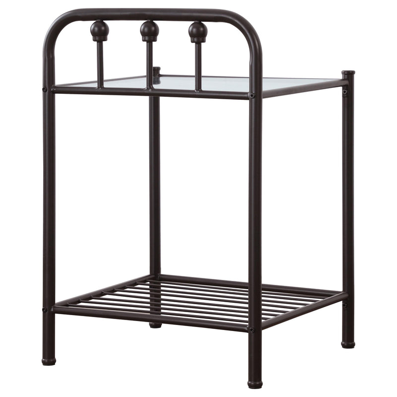 Coaster Furniture Livingston 301392 Metal 1-shelf Nightstand - Dark Bronze IMAGE 7