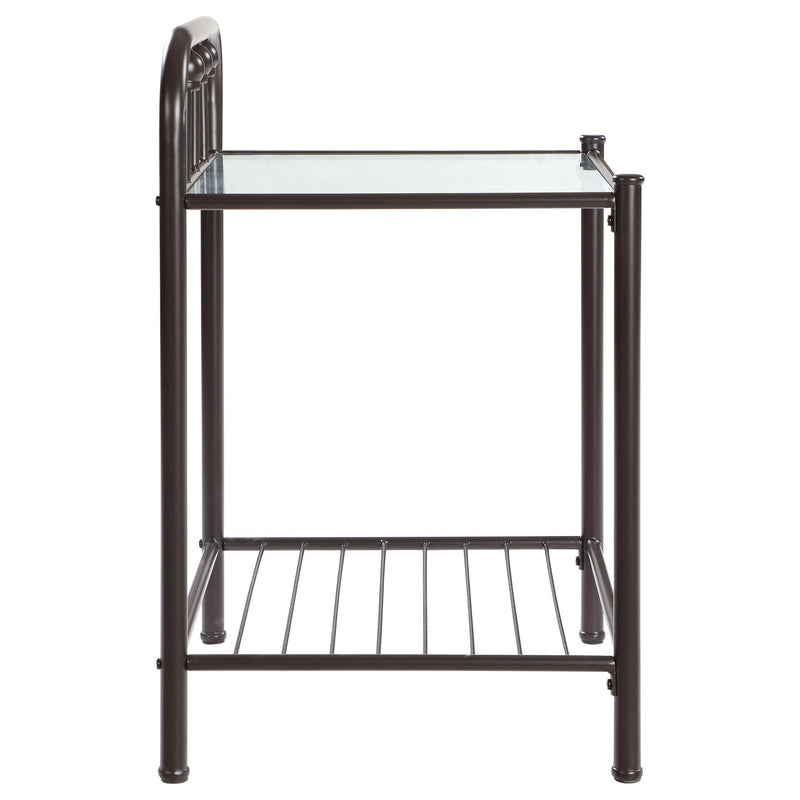 Coaster Furniture Livingston 301392 Metal 1-shelf Nightstand - Dark Bronze IMAGE 8