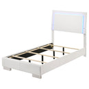  Coaster Furniture Felicity 203500T Wood Twin LED Panel Bed - White High Gloss IMAGE 5