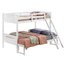  Coaster Furniture Littleton 405052WHT Wood Twin Over Full Bunk Bed - White IMAGE 3
