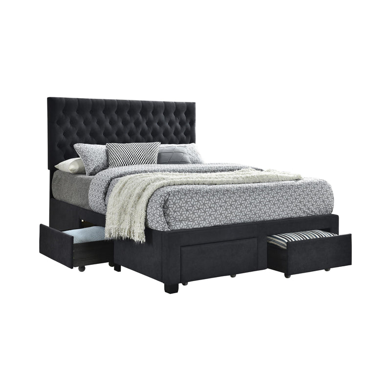  Coaster Furniture Soledad 305877KE Upholstered Eastern King Storage Panel Bed - Grey IMAGE 1