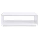 710768 PASEO RECTANGULAR COCKTAIL COFFEE TABLE WHITE HIGH GLOSS