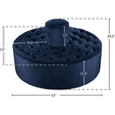 Meridian Banquet Navy Velvet Bench IMAGE 5