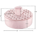 Meridian Banquet Pink Velvet Bench IMAGE 5