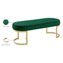 Meridian Lemar Green Velvet Bench IMAGE 4