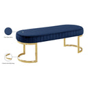 Meridian Lemar Navy Velvet Bench IMAGE 4