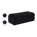 Meridian Casey Black Velvet Ottoman/Bench IMAGE 4