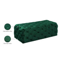 Meridian Casey Green Velvet Ottoman/Bench IMAGE 4