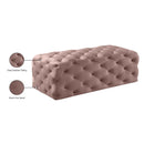 Meridian Casey Pink Velvet Ottoman/Bench IMAGE 4